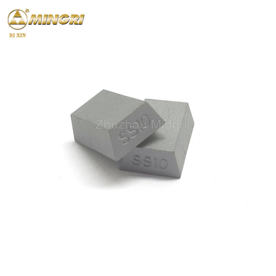 SS10 Tungsten Cemented Carbide Brazed Saw Tips For Quarry Stone Block Cutting