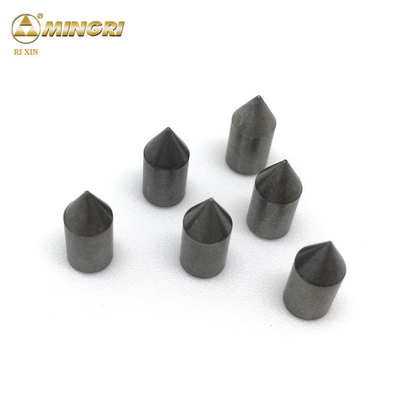 Brazed On Tungsten Carbide Tips Round Litchi Mill Solid Sharp Point Cemented Carbide Tips