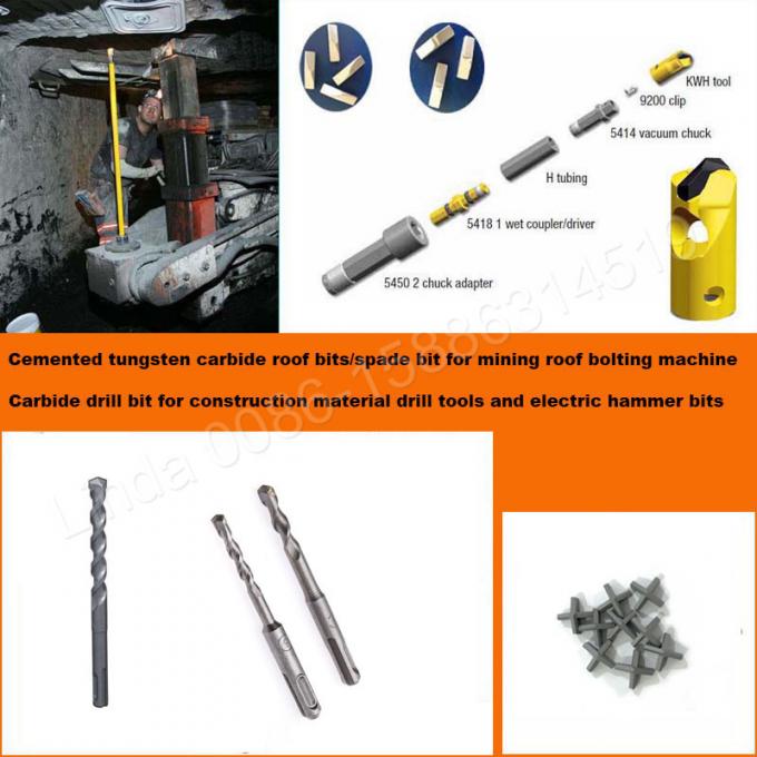 YG8 Tungsten Carbide Tips / Drill Bit Tips Fit Hardened Steel And Concrete