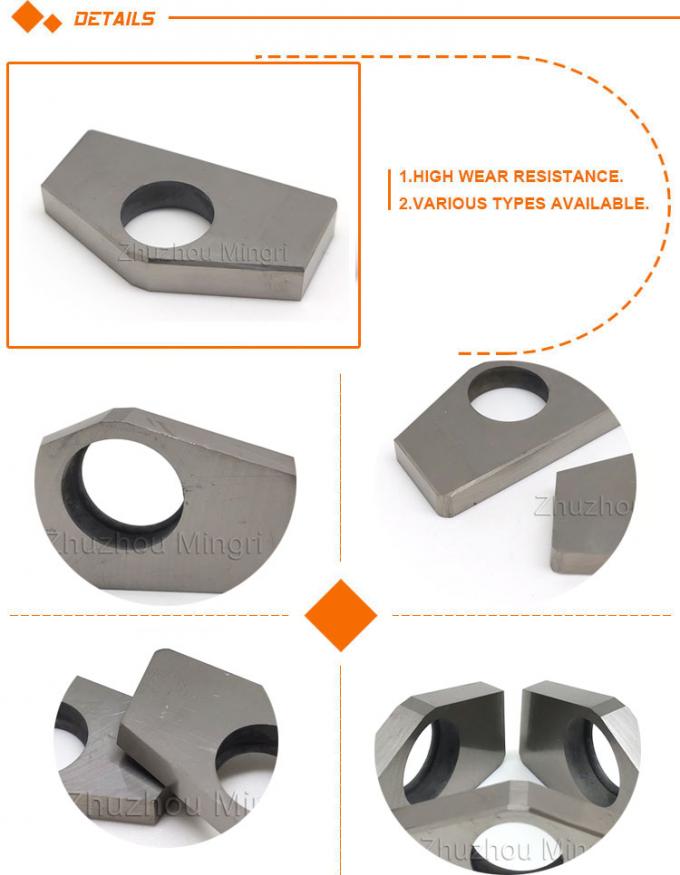 Stone Cutting Tungsten Carbide Insert , Cemented Carbide Cutting Tools